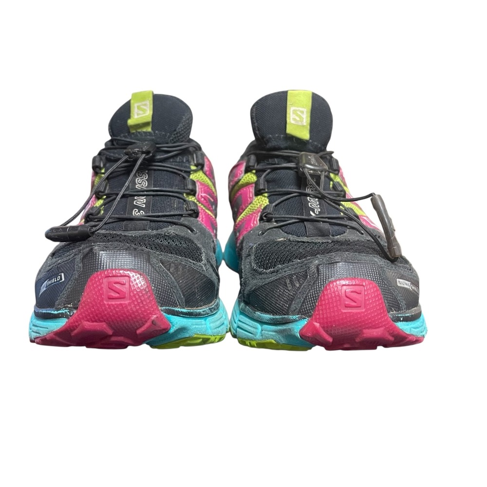 Salomon‎ Speedcross 3 Trail Running Shoes Black Pink Neon Yellow Women's 7.5